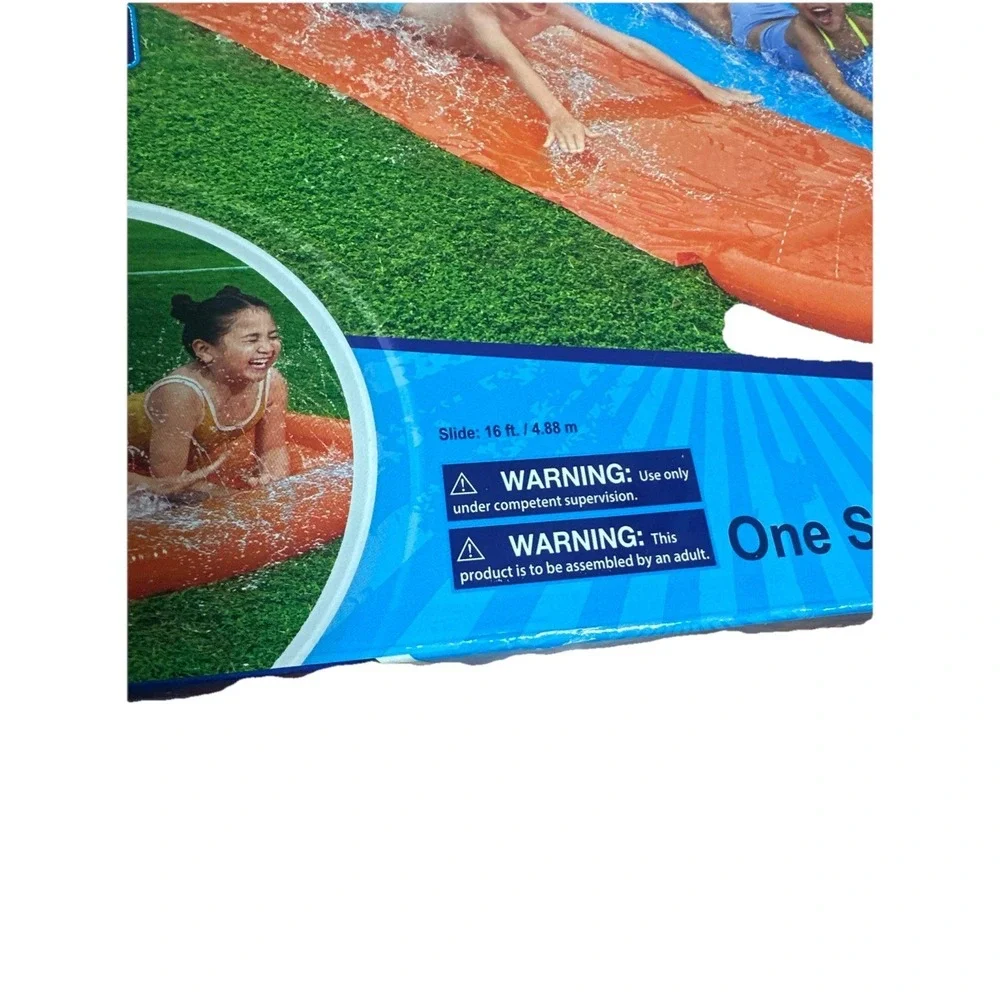 Bestway H2O GO! 16 ft Triple Lane Water Slide with Drench Pool Age 3+ NEW SEALED
